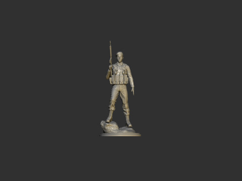 Commando Statue 3D printmodel