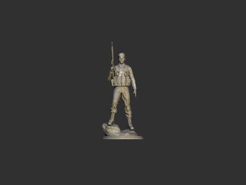 Commando Statue 3D Print Model