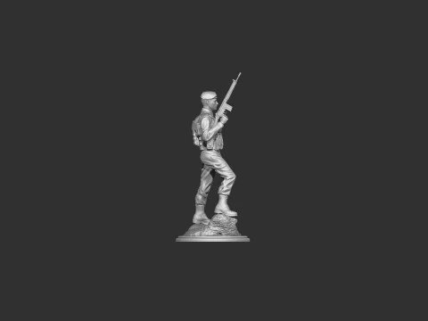 Commando Statue 3D Print Model