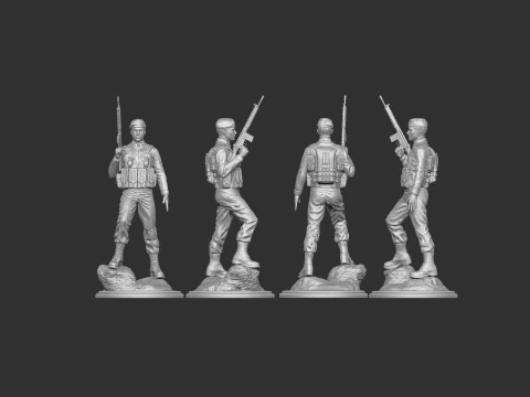 Commando Statue 3D Print Model