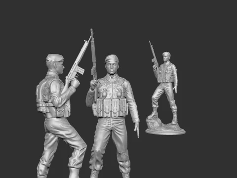 Commando Statue 3D Print Model