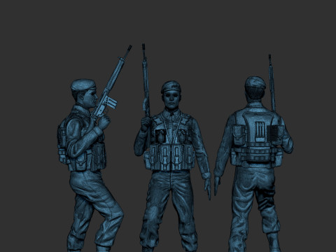 Commando Statue 3D printmodel