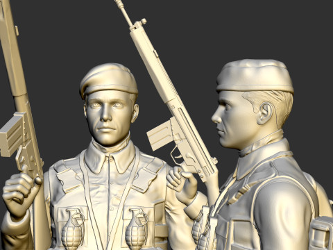 Commando Statue 3D printmodel