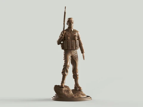 Komando Heykeli 3D Baskı Modeli