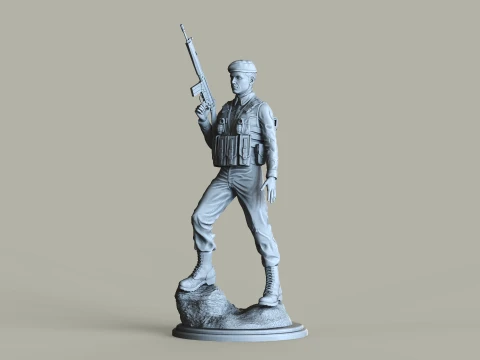 Commando Statue 3D Print Model