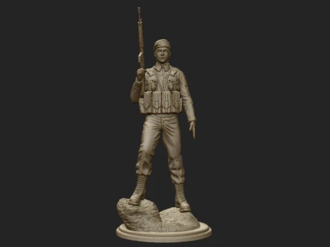 Commando Statue 3D Print Model