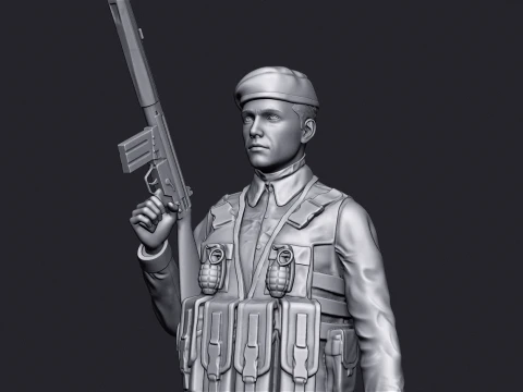 Commando Statue 3D Print Model