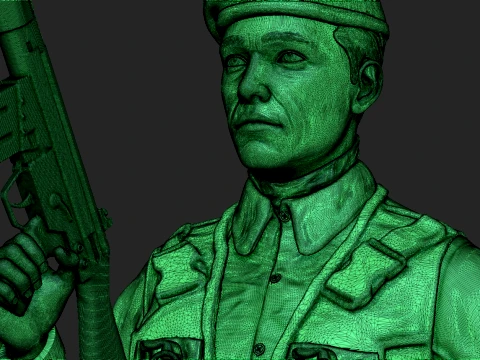 Commando Statue 3D Print Model