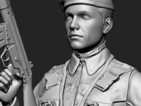 Commando Statue 3D Print Model