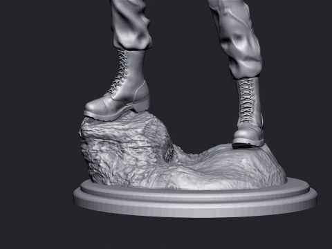 Commando Statue 3D Print Model