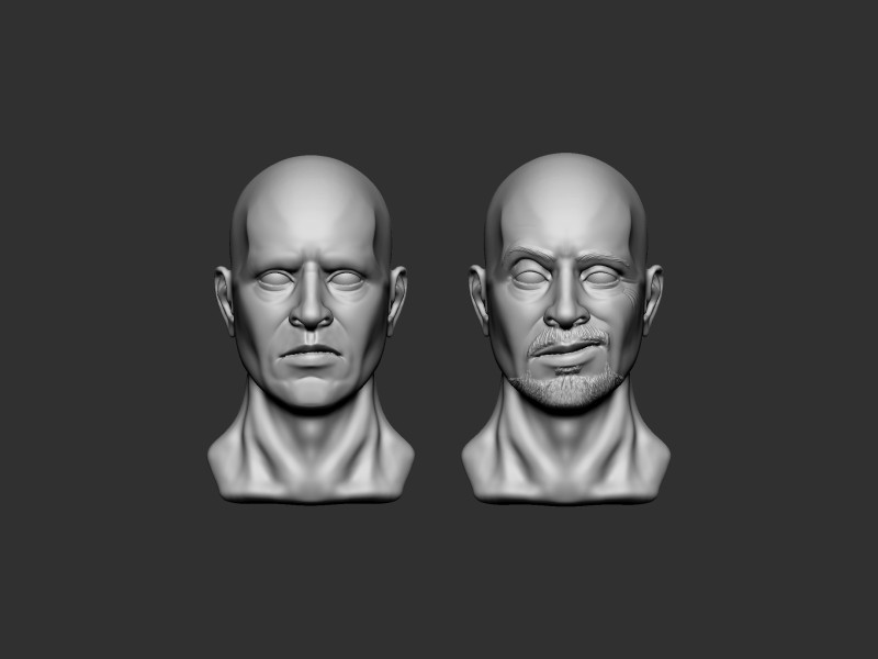 Male Head 3D Print Model .c4d .max .obj .3ds .fbx .stl .blend