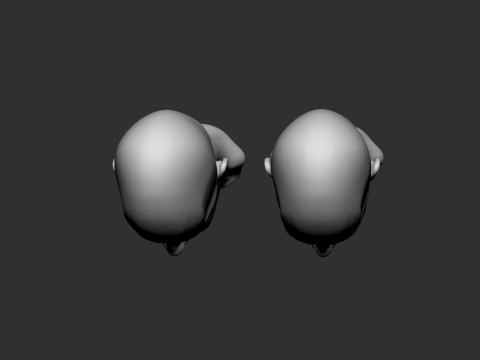 Male Head 3D Print Model