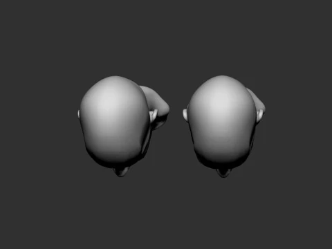 Male Head 3D Print Model