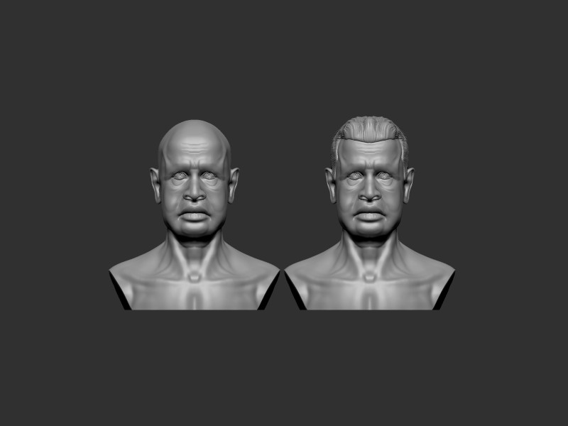Old Man Head 3D Print Model .c4d .max .obj .3ds .fbx .stl .blend 
