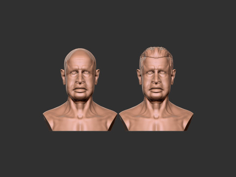 Old Man Head 3D Print Model