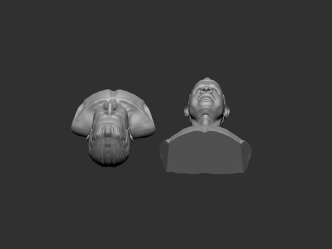 Old Man Head 3D Print Model