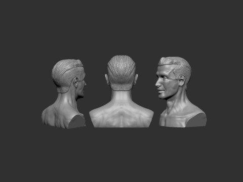 Male Head 3D 打印模型