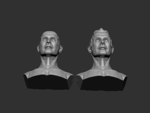 Male Head 3D 打印模型