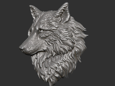 Wolf head 3D Druckmodell
