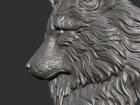 Wolf head pendant 3D printmodel