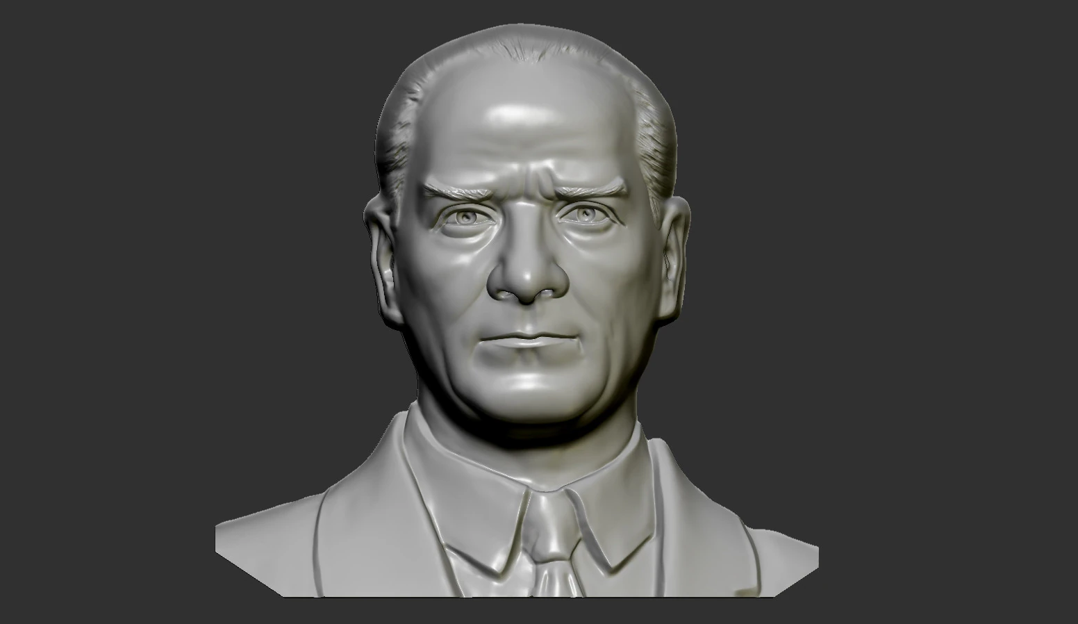 Gazi Mustafa Kemal Ataturk Bas Relief 3D Print Model .c4d .max .obj .3ds .fbx .stl .blend