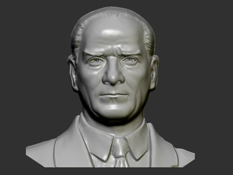 Gazi Mustafa Kemal Ataturk Bas Relief 3D Print Model