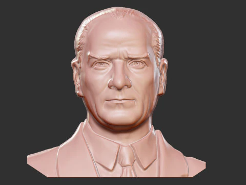 Gazi Mustafa Kemal Ataturk Bas Relief 3D Print Model