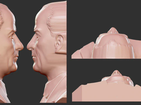 Gazi Mustafa Kemal Ataturk Bas Relief 3D Print Model