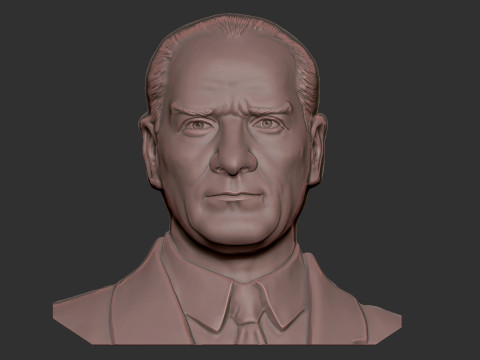 Gazi Mustafa Kemal Ataturk Bas Relief 3D Baskı Modeli
