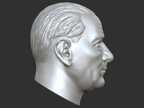 Gazi Mustafa Kemal Atatürk Bas Rölyefi 3D Baskı Modeli