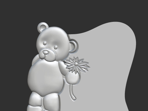 Tombstone with teddy bear figure 3D Baskı Modeli