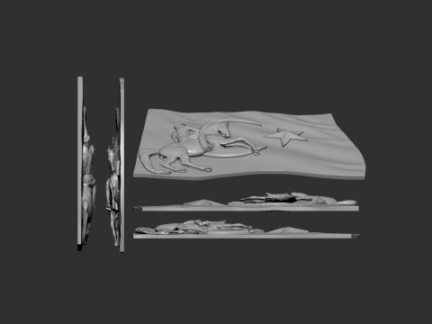 Gazi Mustafa Kemal Ataturk and Turkish Flag 3D 打印模型