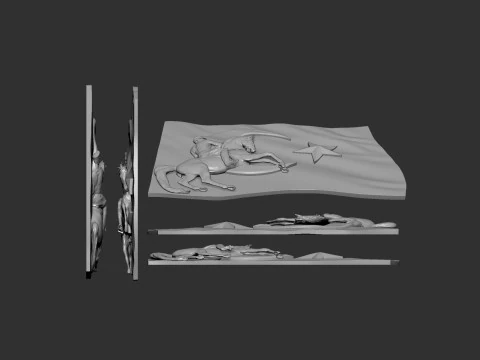 Gazi Mustafa Kemal Ataturk and Turkish Flag 3D Print Model