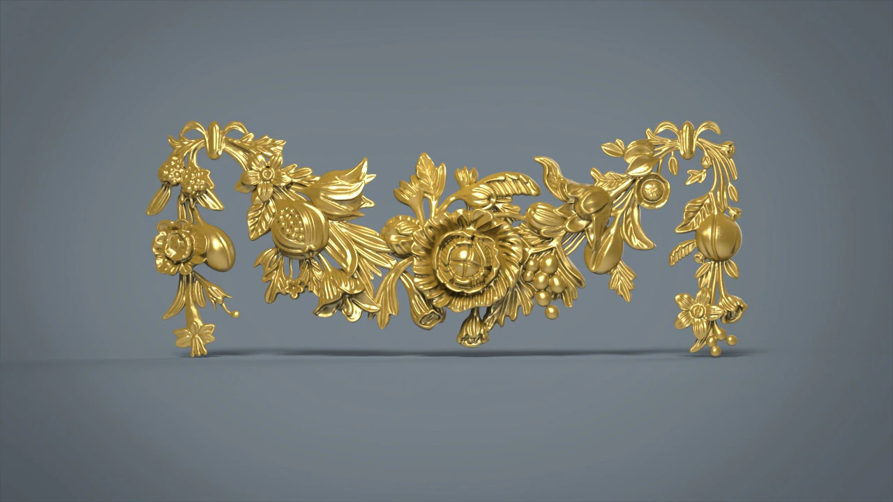 Swag Onlay Bas relief 3D Print Model .c4d .max .obj .3ds .fbx .stl .blend 