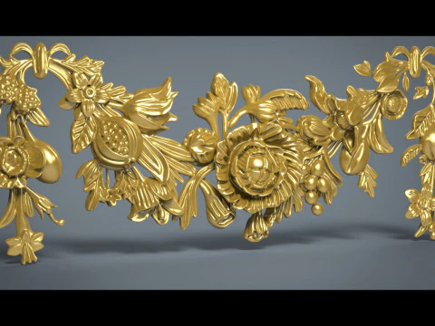 Swag Onlay Bas relief 3D Print Model