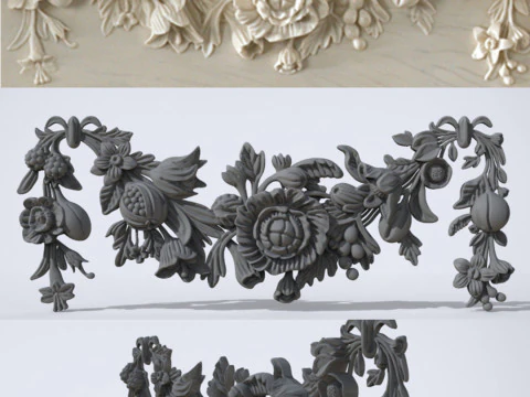 Swag Onlay Bas relief 3D Print Model