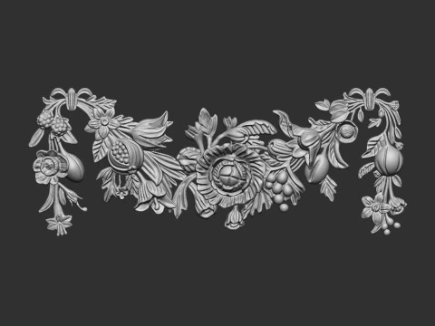 Swag Onlay Bas relief 3D Print Model