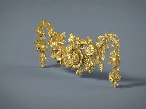 Swag Onlay Bas relief 3D Print Model