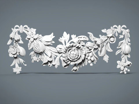 Swag Onlay Bas relief 3D Print Model