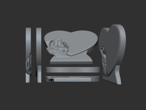 Sleeping Baby on Palms Headstone 3D Baskı Modeli