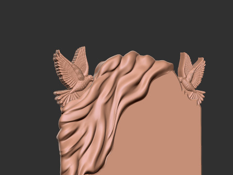 Tombstone with Dove 3D Baskı Modeli