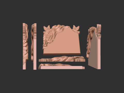 Tombstone with Dove 3D Baskı Modeli