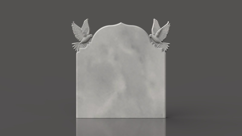Tombstone with Dove 3D Baskı Modeli .c4d .max .obj .3ds .fbx .stl .blend