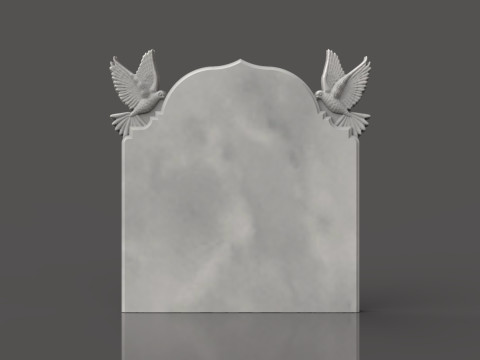 Tombstone with Dove 3D Baskı Modeli