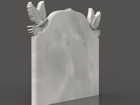 Tombstone with Dove 3D Baskı Modeli