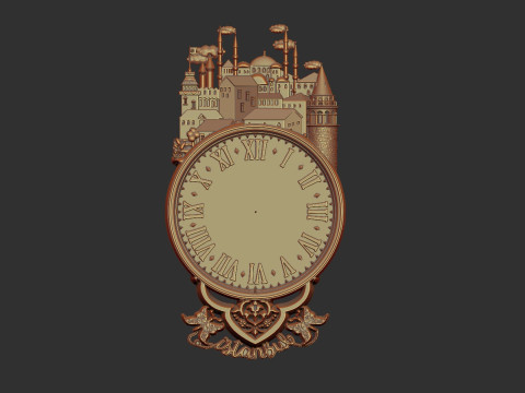 Istanbul city wall clock 3D Принт Модель