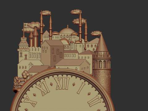Istanbul city wall clock 3D Print Model
