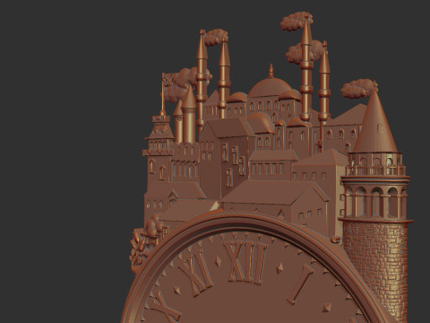 Istanbul city wall clock 3D Print Model