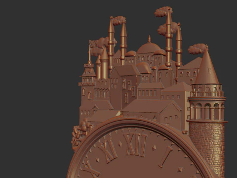 Istanbul city wall clock 3D Print Model