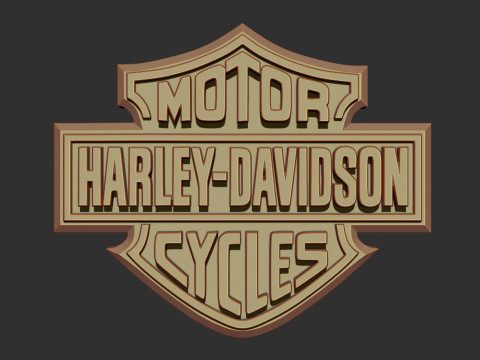 Harley Davidson Logo 3D Baskı Modeli